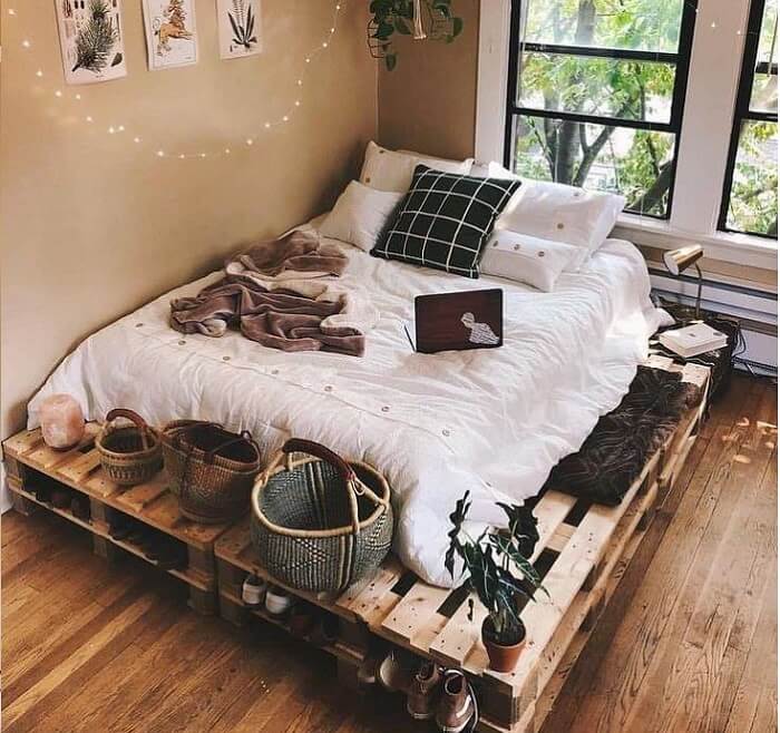 Cách làm giường gỗ Pallet