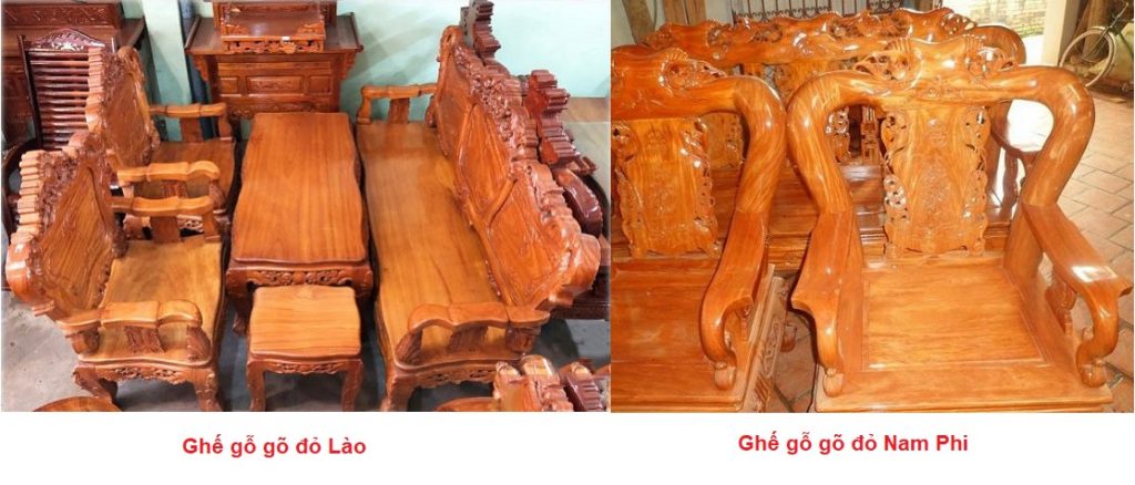 Phân biệt gỗ gõ đỏ Lào và gỗ gõ đỏ Nam phi