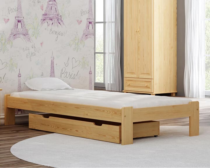 giường gỗ thông