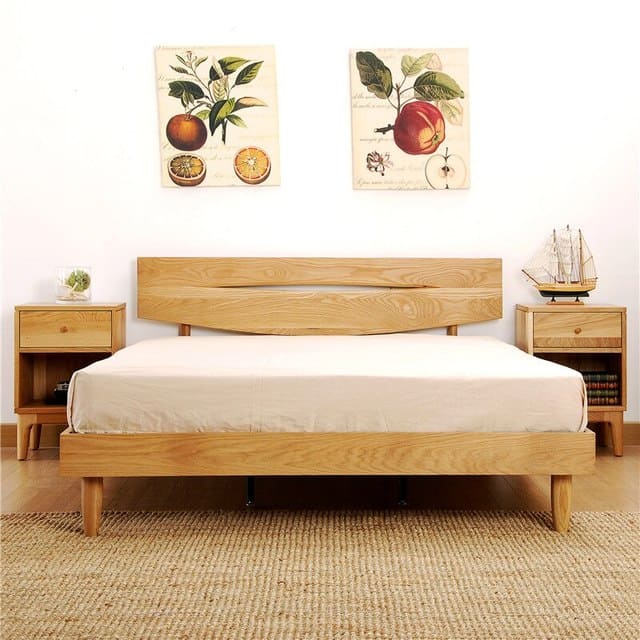 giường gỗ sồi 