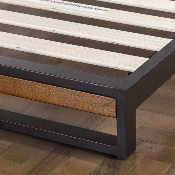 Chân giường gỗ keo khung sắt chân thấp