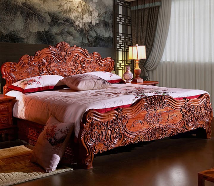giường gỗ đinh hương 2m