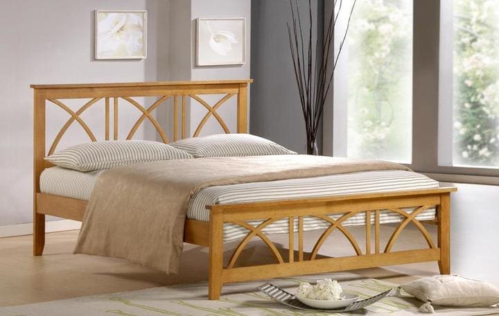 Giường ngủ tân cổ điển gỗ sồi