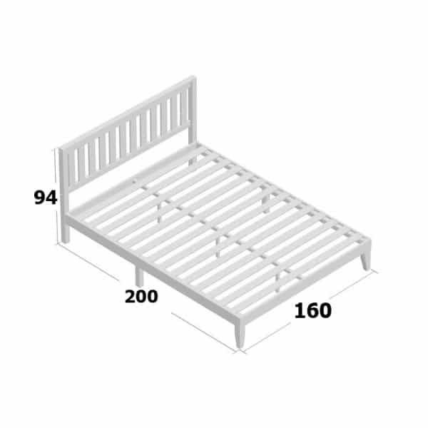 Kích thước giường gỗ keo 1m6x2m