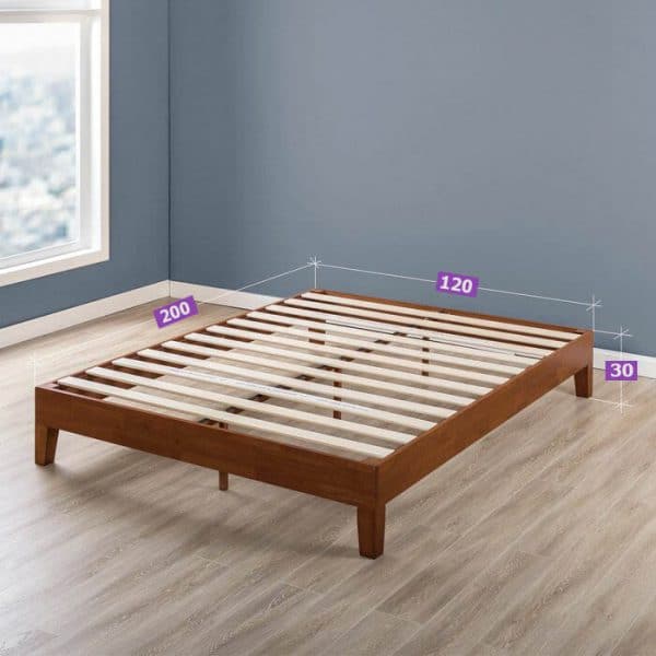 kích thước giường gỗ thông 1m2