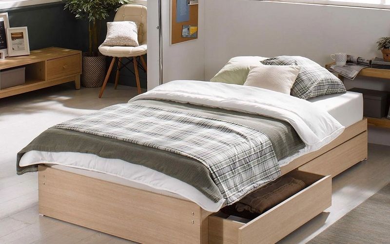 Giường 1m có hộc kéo