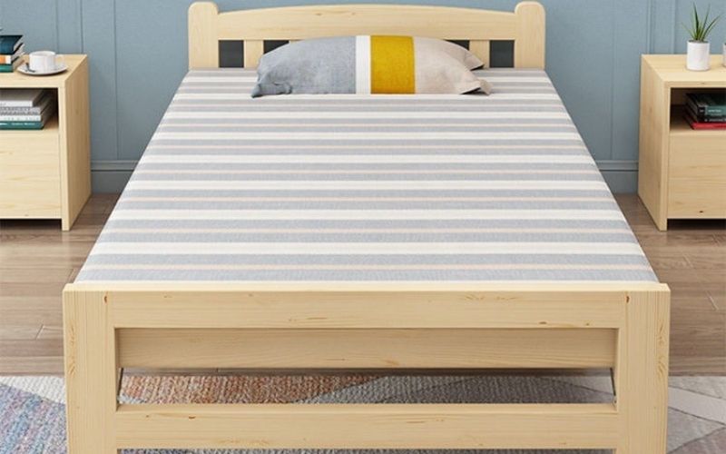 Giường 1m gỗ thông tự nhiên