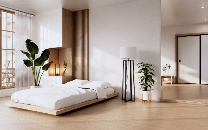 Giường ngủ 1m6 kiểu Nhật chân thấp