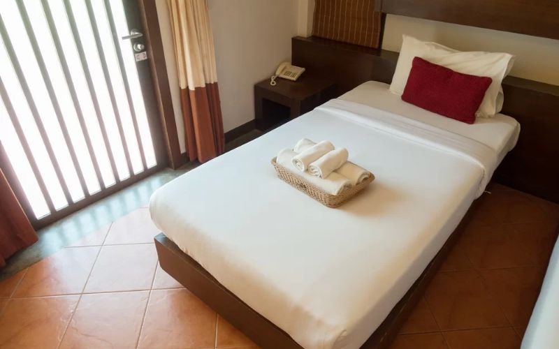 mẫu giường đơn cho homestay, khách sạn