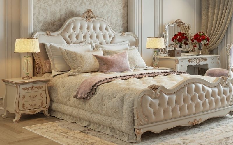 Giường hoàng gia bọc da cao cấp