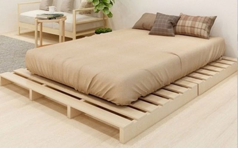 Giường pallet gỗ thông