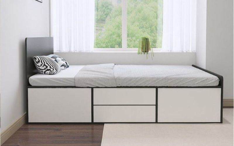 Mẫu giường đơn có ngăn kéo