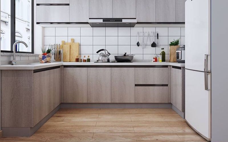Tủ bếp gỗ chữ U