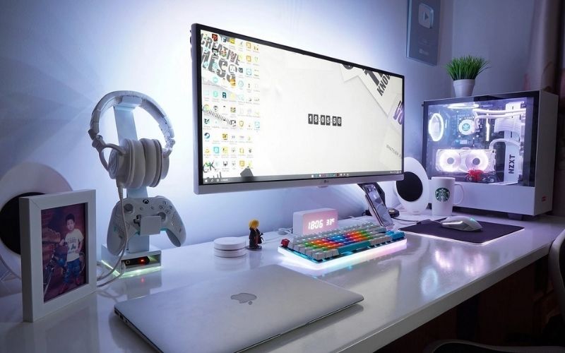 Setup góc gaming theo tông màu chủ đạo
