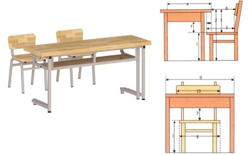 Tiêu chuẩn kích thước bàn học theo Bộ Y Tế