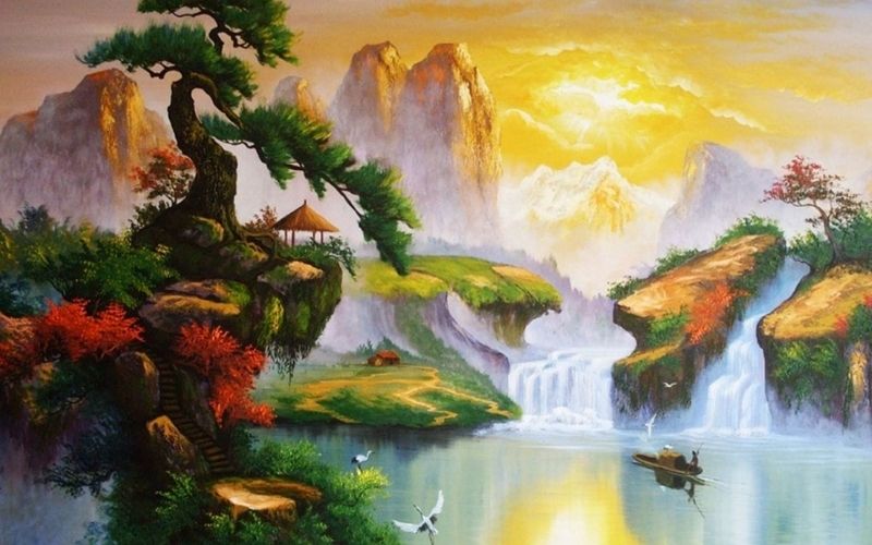 Tranh phong thủy cho người mệnh Mộc