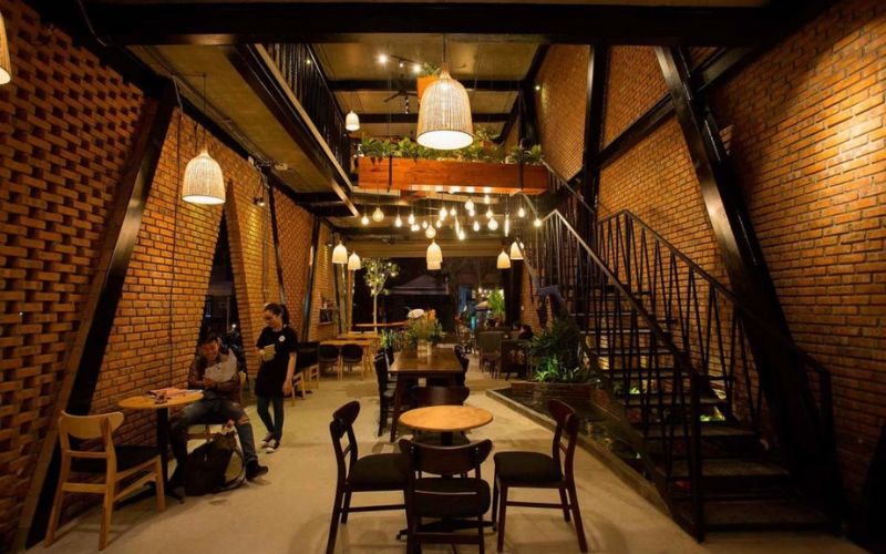 ứng dụng nội thất gỗ công nghiệp cafe