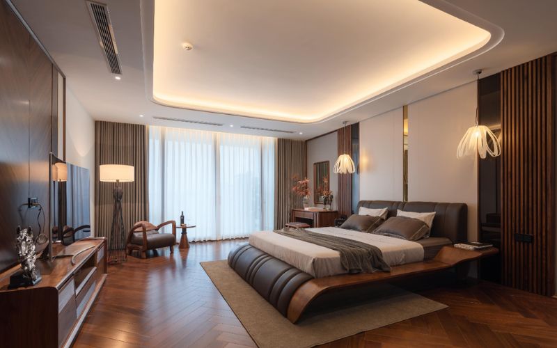 Nội thất phòng ngủ gỗ óc chó