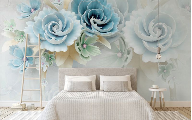 Họa tiết 3D hoặc tranh dán tường khổ lớn